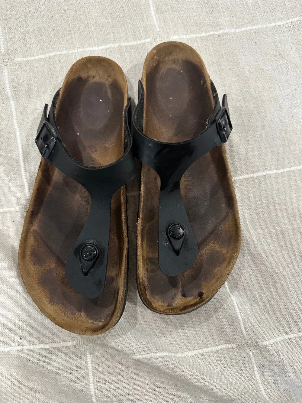 Birkenstock Black T-strap Thong Sandals